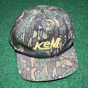 Vintage Camo Double Snapback 80s 90s Kem Cobra Cap Hat